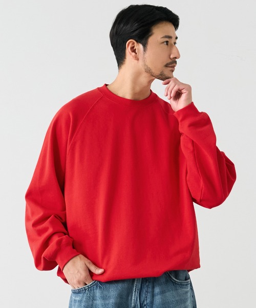 coca(coca)(コカ)の「COTTON from the U.S.ラグラントレーナー(スウェット・メンズ・レッド/ブラック/グレー/ダークグリーン・M/L/XL)」の4枚目の写真