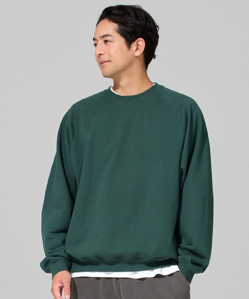 coca(coca)(コカ)の「COTTON from the U.S.ラグラントレーナー(スウェット・メンズ・レッド/ブラック/グレー/ダークグリーン・M/L/XL)」の3枚目の写真
