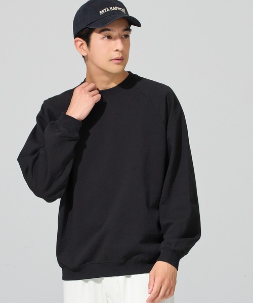 coca(coca)(コカ)の「COTTON from the U.S.ラグラントレーナー(スウェット・メンズ・レッド/ブラック/グレー/ダークグリーン・M/L/XL)」の9枚目の写真
