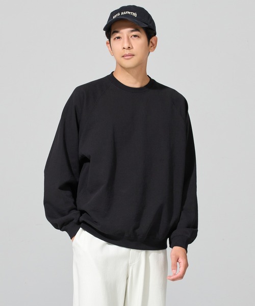 coca(coca)(コカ)の「COTTON from the U.S.ラグラントレーナー(スウェット・メンズ・レッド/ブラック/グレー/ダークグリーン・M/L/XL)」の12枚目の写真