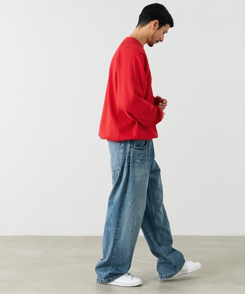 coca(coca)(コカ)の「COTTON from the U.S.ラグラントレーナー(スウェット・メンズ・レッド/ブラック/グレー/ダークグリーン・M/L/XL)」の14枚目の写真