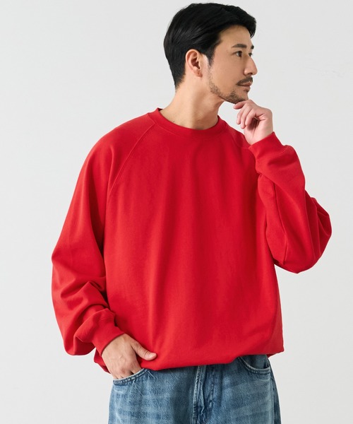 coca(coca)(コカ)の「COTTON from the U.S.ラグラントレーナー(スウェット・メンズ・レッド/ブラック/グレー/ダークグリーン・M/L/XL)」の15枚目の写真