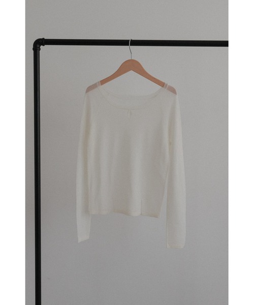 tento(テント)の「2Way Crewneck Knit Sweater(ニット/セーター・レディース・ブラウン/アイボリー/グレー・FREE)」の11枚目の写真