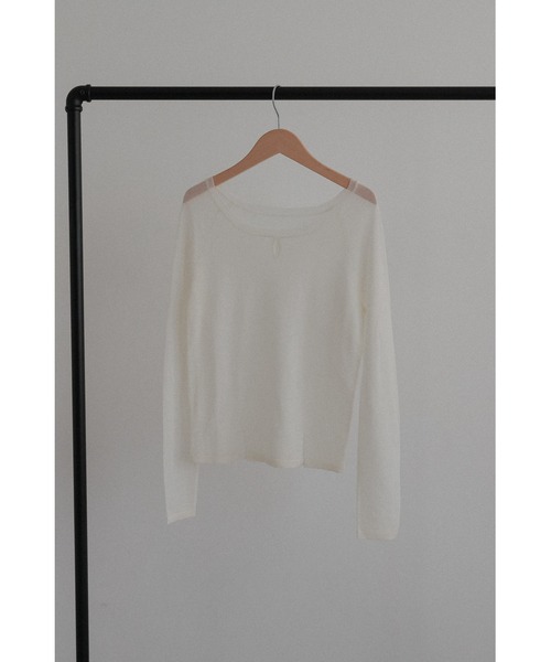tento(テント)の「2Way Crewneck Knit Sweater(ニット/セーター・レディース・ブラウン/アイボリー/グレー・FREE)」の10枚目の写真