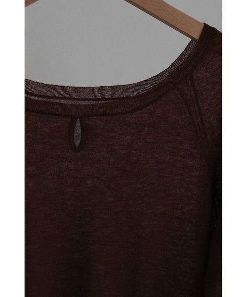 tento(テント)の「2Way Crewneck Knit Sweater(ニット/セーター・レディース・ブラウン/アイボリー/グレー・FREE)」の7枚目の写真
