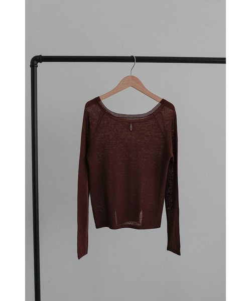 tento(テント)の「2Way Crewneck Knit Sweater(ニット/セーター・レディース・ブラウン/アイボリー/グレー・FREE)」の13枚目の写真