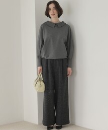 ネップシックツイード ウエストフリルパンツ