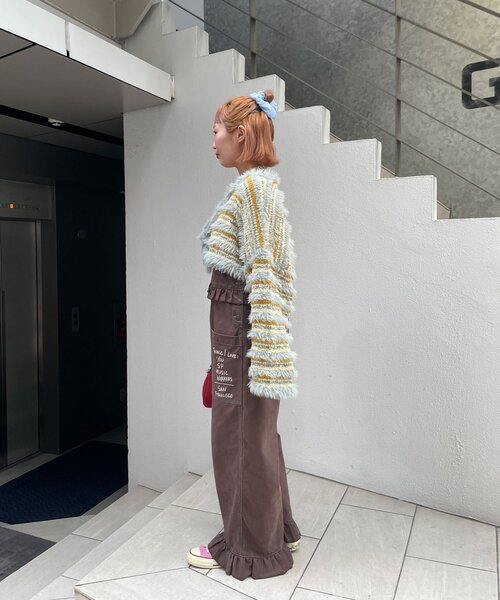 HELLO.SANFRANCISCO（ハローサンフランシスコ）の「【HELLO.SANFRANCISCO/ハローサンフランシスコ】2WAYリボンボーダーカーディガン（カーディガン/ボレロ・レディース・アイボリー/グレー/ピンク・ONE SIZE）」の17枚目の写真