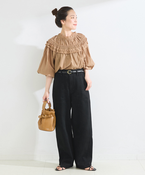 B.C STOCK(ベーセーストック)の「ウォッシャブル / DU JOUR / デュ ジュール BARREL BAKER JEAN(デニムパンツ・レディース・ブラック/ネイビー・38/36)」の3枚目の写真