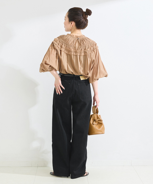 B.C STOCK(ベーセーストック)の「ウォッシャブル / DU JOUR / デュ ジュール BARREL BAKER JEAN(デニムパンツ・レディース・ブラック/ネイビー・38/36)」の5枚目の写真