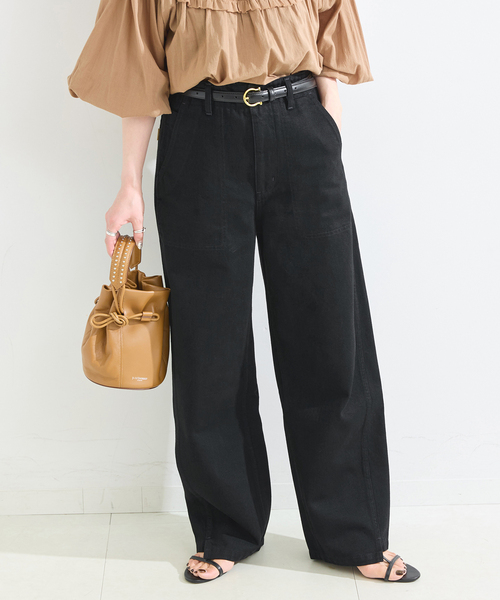 B.C STOCK(ベーセーストック)の「ウォッシャブル / DU JOUR / デュ ジュール BARREL BAKER JEAN(デニムパンツ・レディース・ブラック/ネイビー・38/36)」の6枚目の写真