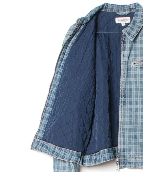 GUESS JEANS(ゲスジーンズ)の「GUESS JEANS Lasered Plaid Detroit Jacket デニムジャケット セットアップ(デニムジャケット・メンズ・ライトブルー・LARGE/MEDIUM/SMALL/XX-LARGE/X-LARGE)」の7枚目の写真