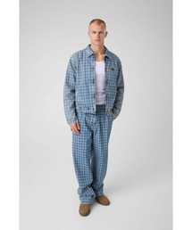 GUESS JEANS（ゲスジーンズ）の「GUESS JEANS Lasered Plaid Detroit Jacket デニムジャケット セットアップ（デニムジャケット）」