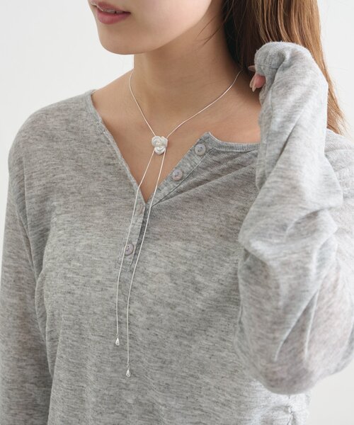 mystic(ミスティック)の「ローズモチーフネックレス(リング・レディース・シルバー・ONE SIZE)」の4枚目の写真