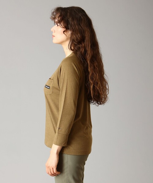 Columbia(コロンビア)の「Columbia/ ウィメンズトランキルピークロングスリーブポケットTシャツ /コロンビア(Tシャツ/カットソー・レディース・ブラック/ブラウン/グリーン・S/M/L/XL)」の18枚目の写真