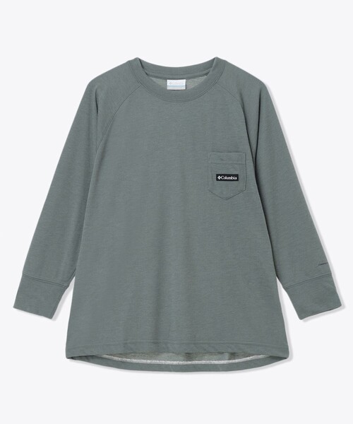 Columbia(コロンビア)の「Columbia/ ウィメンズトランキルピークロングスリーブポケットTシャツ /コロンビア(Tシャツ/カットソー・レディース・ブラック/ブラウン/グリーン・S/M/L/XL)」の6枚目の写真