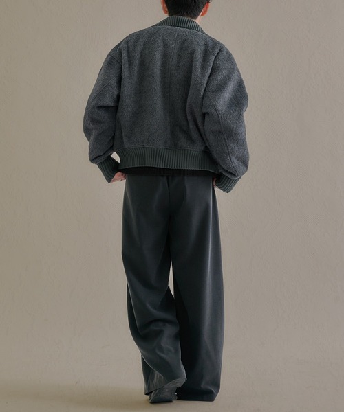 epnok(エプノック)の「リュクスシャギーモダンショートブルゾン(ブルゾン・メンズ・ブラック/ベージュ/ネイビー/グレー/ボルドー・SMALL/LARGE/MEDIUM)」の18枚目の写真