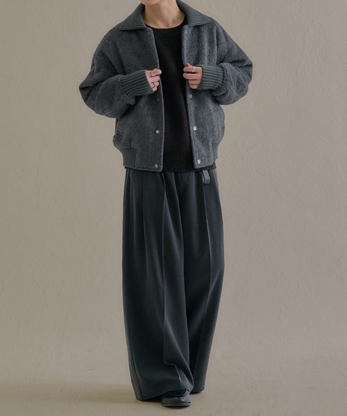 epnok(エプノック)の「リュクスシャギーモダンショートブルゾン(ブルゾン・メンズ・ブラック/ベージュ/ネイビー/グレー/ボルドー・SMALL/LARGE/MEDIUM)」の19枚目の写真