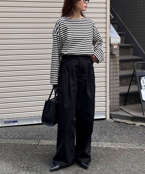 fredy emue（フレディエミュ）の「ボーダーハートパッチプルオーバーカットソー（Tシャツ/カットソー・レディース・ブルー系その他/ホワイト系その他/ピンク系その他/パープル系その他・38）」の7枚目の写真