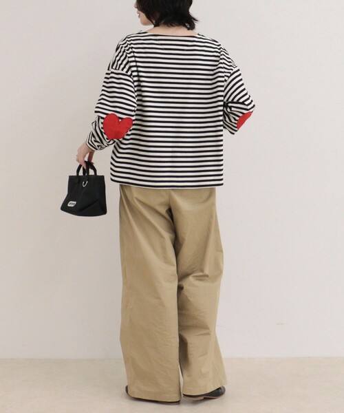 fredy emue（フレディエミュ）の「ボーダーハートパッチプルオーバーカットソー（Tシャツ/カットソー・レディース・ブルー系その他/ホワイト系その他/ピンク系その他/パープル系その他・38）」の12枚目の写真