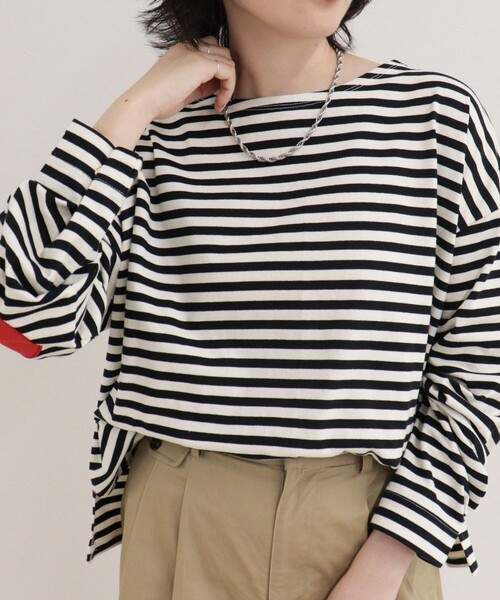 fredy emue（フレディエミュ）の「ボーダーハートパッチプルオーバーカットソー（Tシャツ/カットソー・レディース・ブルー系その他/ホワイト系その他/ピンク系その他/パープル系その他・38）」の20枚目の写真