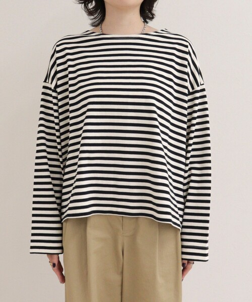 fredy emue（フレディエミュ）の「ボーダーハートパッチプルオーバーカットソー（Tシャツ/カットソー・レディース・ブルー系その他/ホワイト系その他/ピンク系その他/パープル系その他・38）」の22枚目の写真