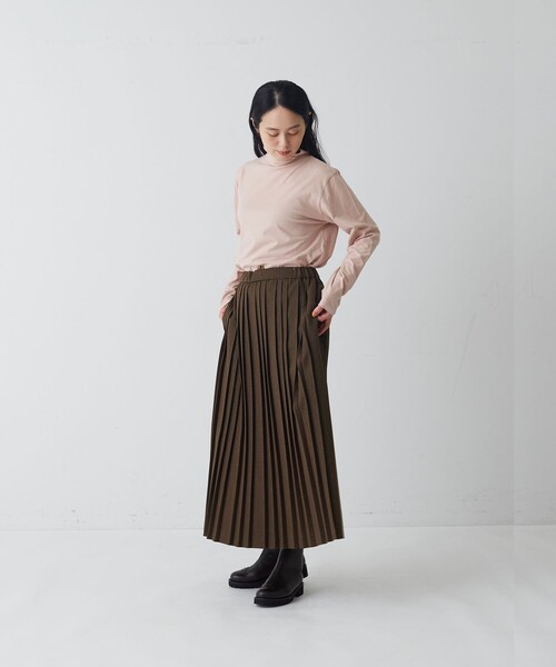 conges payes ADIEU TRISTESSE(コンジェ ペイエ アデュートリステス)の「ランダムプリーツスカート(スカート・レディース・ネイビー/チェック・38)」の4枚目の写真