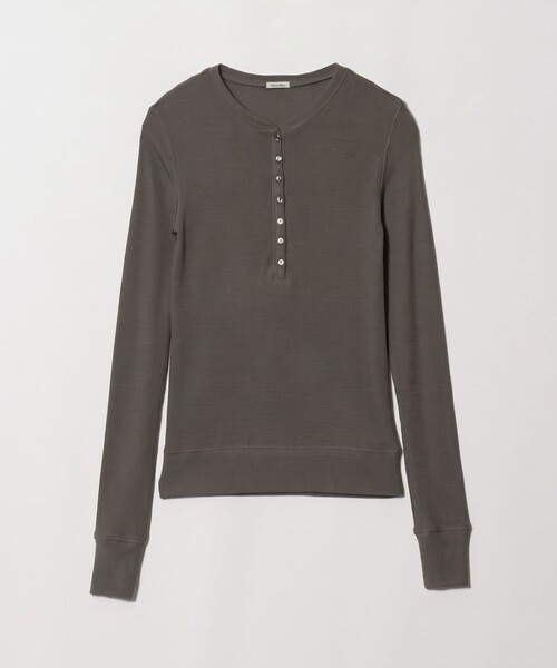 Steven Alan(スティーブンアラン)の「<Steven Alan>ウール リブ ヘンリー プルオーバー(Tシャツ/カットソー・レディース・オフホワイト/ブラック/グレー系・FREE)」の8枚目の写真