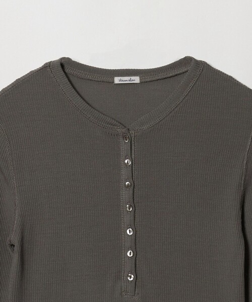 Steven Alan(スティーブンアラン)の「<Steven Alan>ウール リブ ヘンリー プルオーバー(Tシャツ/カットソー・レディース・オフホワイト/ブラック/グレー系・FREE)」の21枚目の写真