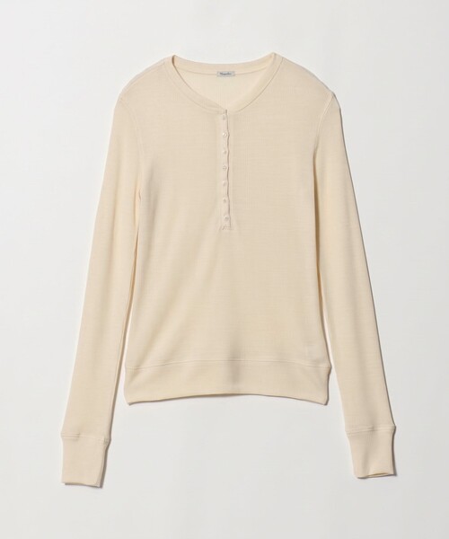 Steven Alan(スティーブンアラン)の「<Steven Alan>ウール リブ ヘンリー プルオーバー(Tシャツ/カットソー・レディース・オフホワイト/ブラック/グレー系・FREE)」の14枚目の写真