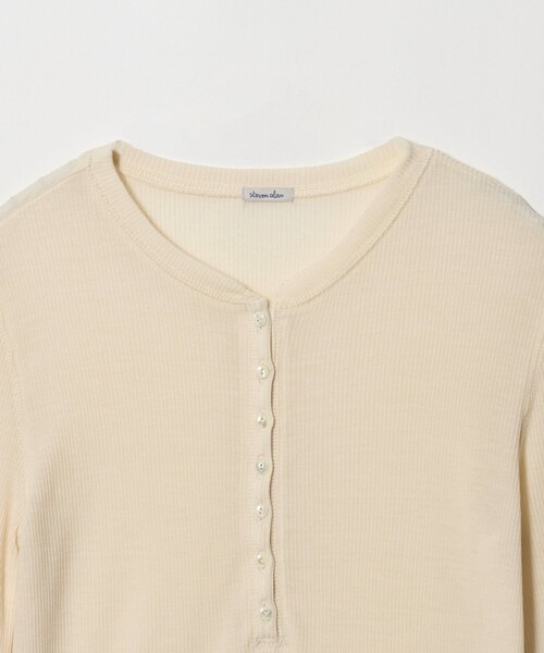 Steven Alan(スティーブンアラン)の「<Steven Alan>ウール リブ ヘンリー プルオーバー(Tシャツ/カットソー・レディース・オフホワイト/ブラック/グレー系・FREE)」の15枚目の写真