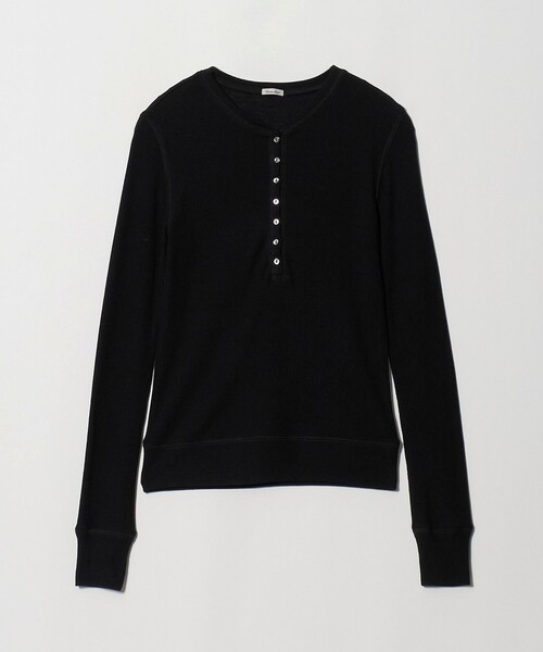 Steven Alan(スティーブンアラン)の「<Steven Alan>ウール リブ ヘンリー プルオーバー(Tシャツ/カットソー・レディース・オフホワイト/ブラック/グレー系・FREE)」の9枚目の写真