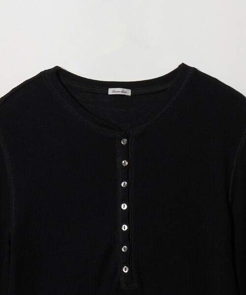Steven Alan(スティーブンアラン)の「<Steven Alan>ウール リブ ヘンリー プルオーバー(Tシャツ/カットソー・レディース・オフホワイト/ブラック/グレー系・FREE)」の10枚目の写真