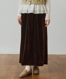 I-line velvet skirt/Iラインベロアスカート