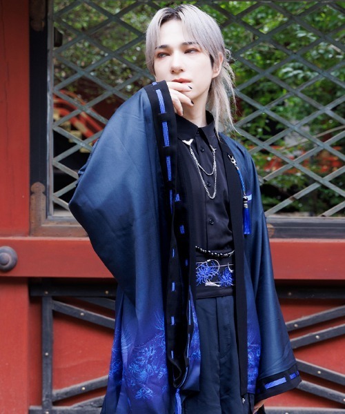 REZEN(リゼン)の「彼岸花×月プリント羽織(その他アウター・メンズ・ライトグレー/ローズ/レッドパープル/ブルーパープル・MEDIUM/LARGE)」の8枚目の写真