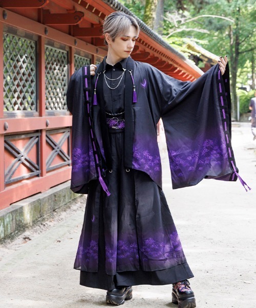 REZEN(リゼン)の「彼岸花×月プリント羽織(その他アウター・メンズ・ライトグレー/ローズ/レッドパープル/ブルーパープル・MEDIUM/LARGE)」の14枚目の写真