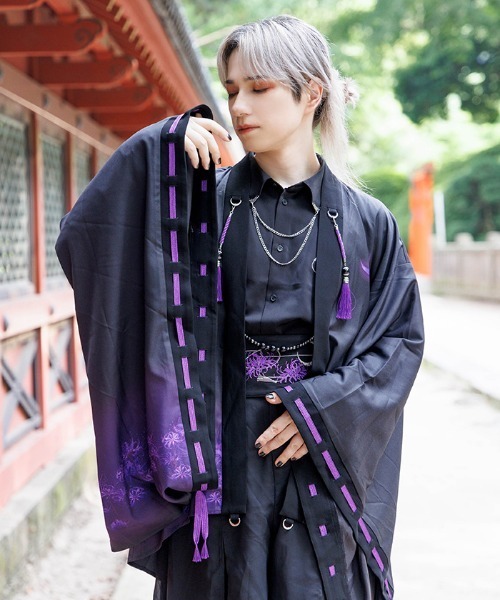 REZEN(リゼン)の「彼岸花×月プリント羽織(その他アウター・メンズ・ライトグレー/ローズ/レッドパープル/ブルーパープル・MEDIUM/LARGE)」の15枚目の写真