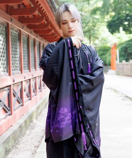 REZEN(リゼン)の「彼岸花×月プリント羽織(その他アウター・メンズ・ライトグレー/ローズ/レッドパープル/ブルーパープル・MEDIUM/LARGE)」の16枚目の写真