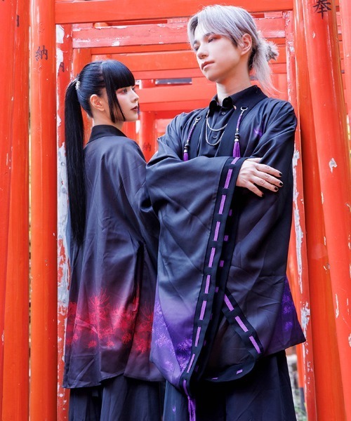 REZEN(リゼン)の「彼岸花×月プリント羽織(その他アウター・メンズ・ライトグレー/ローズ/レッドパープル/ブルーパープル・MEDIUM/LARGE)」の18枚目の写真