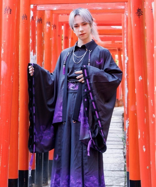 REZEN(リゼン)の「彼岸花×月プリント羽織(その他アウター・メンズ・ライトグレー/ローズ/レッドパープル/ブルーパープル・MEDIUM/LARGE)」の19枚目の写真