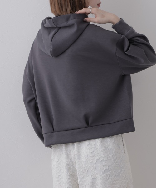BRODIAEA(ブローディア)の「BRODIAEA ダンボールニットロゴ刺繍パーカー(パーカー・レディース・カーキ/ベージュ・40)」の5枚目の写真