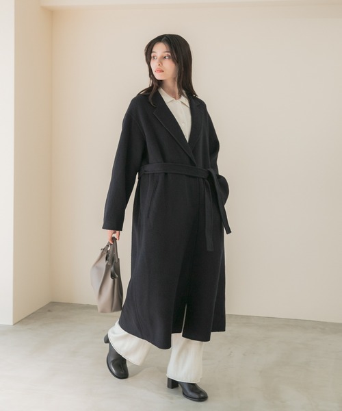 URBAN RESEARCH ROSSO WOMEN(アーバンリサーチ ロッソ)の「ロイヤルジーロンチェスターリバーコート(チェスターコート・レディース・アイボリー/ブルー系その他・36/38)」の2枚目の写真