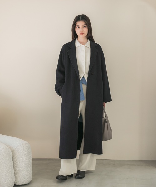 URBAN RESEARCH ROSSO WOMEN(アーバンリサーチ ロッソ)の「ロイヤルジーロンチェスターリバーコート(チェスターコート・レディース・アイボリー/ブルー系その他・36/38)」の17枚目の写真