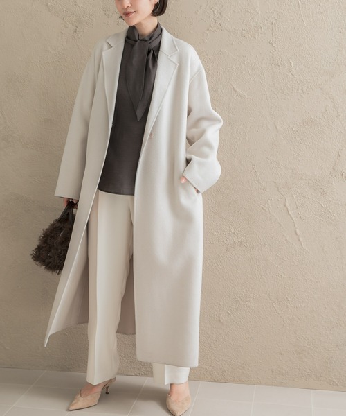 URBAN RESEARCH ROSSO WOMEN(アーバンリサーチ ロッソ)の「ロイヤルジーロンチェスターリバーコート(チェスターコート・レディース・アイボリー/ブルー系その他・36/38)」の20枚目の写真