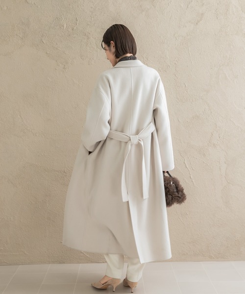 URBAN RESEARCH ROSSO WOMEN(アーバンリサーチ ロッソ)の「ロイヤルジーロンチェスターリバーコート(チェスターコート・レディース・アイボリー/ブルー系その他・36/38)」の22枚目の写真