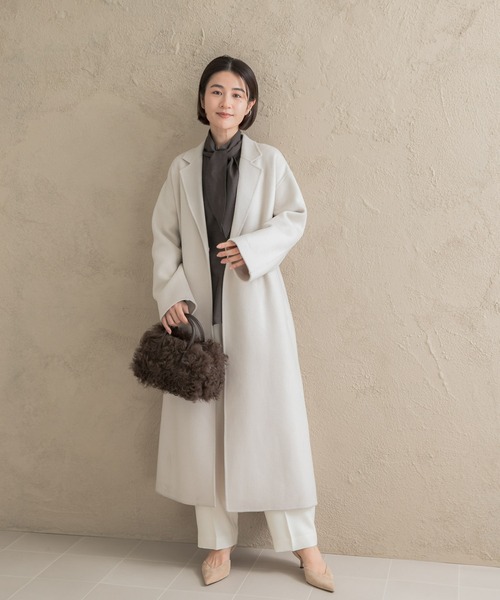 URBAN RESEARCH ROSSO WOMEN(アーバンリサーチ ロッソ)の「ロイヤルジーロンチェスターリバーコート(チェスターコート・レディース・アイボリー/ブルー系その他・36/38)」の11枚目の写真