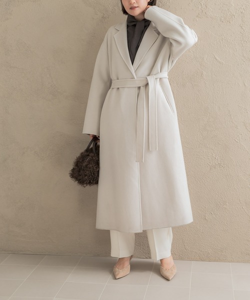 URBAN RESEARCH ROSSO WOMEN(アーバンリサーチ ロッソ)の「ロイヤルジーロンチェスターリバーコート(チェスターコート・レディース・アイボリー/ブルー系その他・36/38)」の12枚目の写真