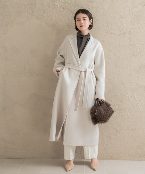 URBAN RESEARCH ROSSO WOMEN(アーバンリサーチ ロッソ)の「ロイヤルジーロンチェスターリバーコート(チェスターコート・レディース・アイボリー/ブルー系その他・36/38)」の13枚目の写真