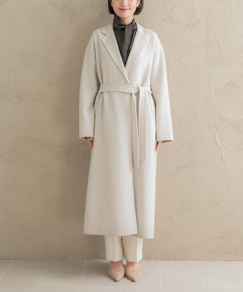 URBAN RESEARCH ROSSO WOMEN(アーバンリサーチ ロッソ)の「ロイヤルジーロンチェスターリバーコート(チェスターコート・レディース・アイボリー/ブルー系その他・36/38)」の14枚目の写真
