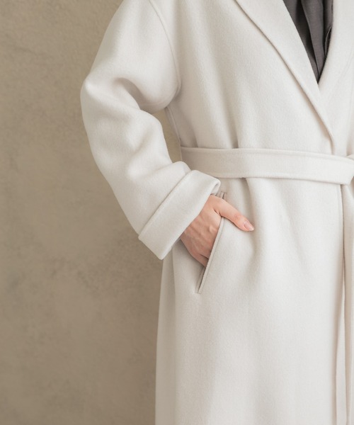 URBAN RESEARCH ROSSO WOMEN(アーバンリサーチ ロッソ)の「ロイヤルジーロンチェスターリバーコート(チェスターコート・レディース・アイボリー/ブルー系その他・36/38)」の16枚目の写真
